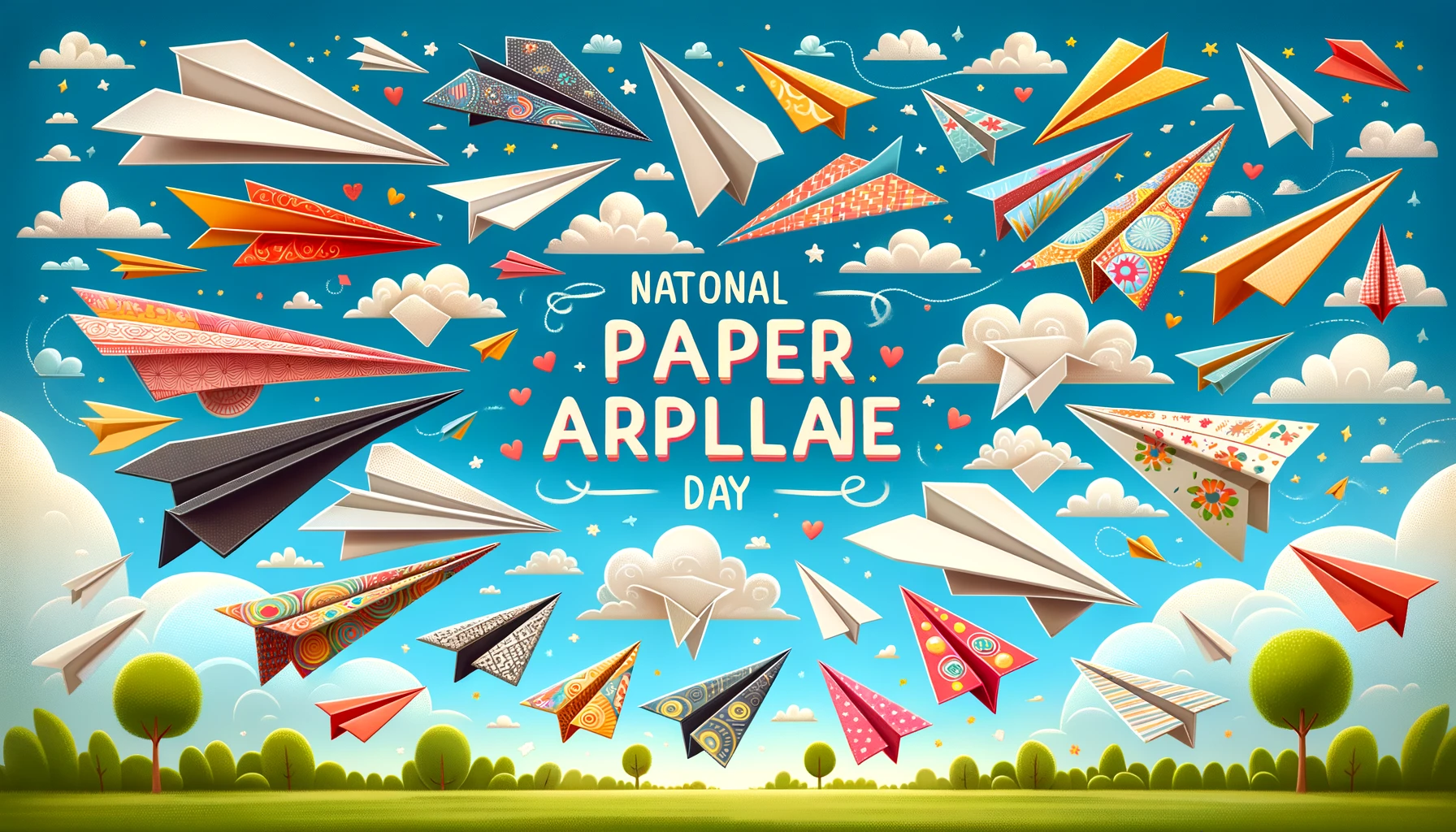 Creative Paper Airplane Day Greetings for Friends