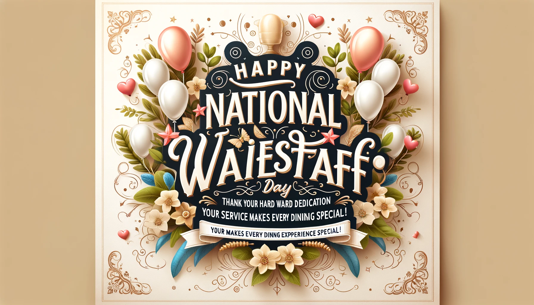Beautiful Messages for Waitstaff on National Waitstaff Day