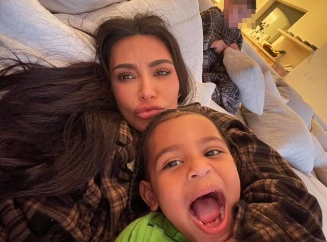 Unveiling the Reality: Kim Kardashian's Candid Home Snapshot with Son Raises Eyebrows and Sparks Debate