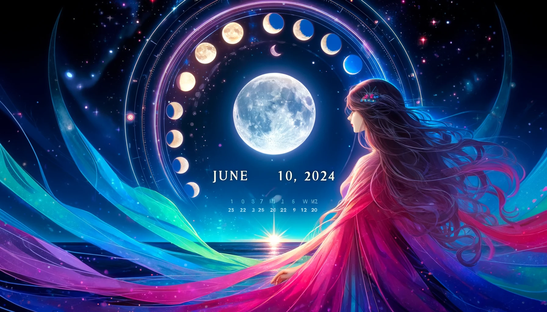 June 10 Lunar calendar, Moon Phases